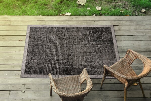 Balta Kusový koberec SISAL FLOORLUX 20401 černý / stříbrý Rozměr: 160x230 cm