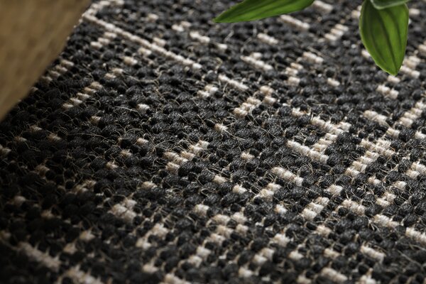 Balta Kusový koberec SISAL FLOORLUX 20401 černý / stříbrý Rozměr: 160x230 cm