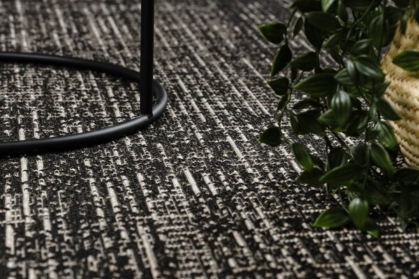 Balta Kusový koberec SISAL FLOORLUX 20401 černý / stříbrý Rozměr: 160x230 cm