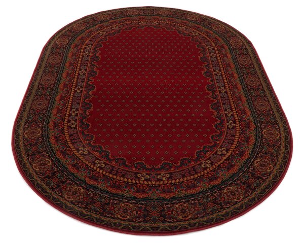 Oválný vlněný koberec Dywilan Polonia Baron Burgund 2 červený Rozměr: 170x235 cm