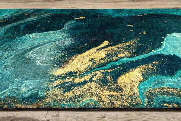 Makro Abra Běhoun pogumovaný PRATELNÝ LOTUS SHADOWS 37750 Abstraktní zelený žlutý Šíře: 60 cm