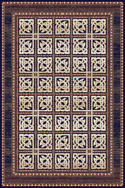 Klasický kusový koberec Agnella Adel Plekti Granat modrý Rozměr: 60x120 cm