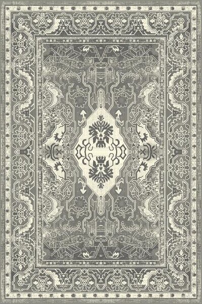 Kusový koberec vlněný Agnella Agnus Rosori šedý Rozměr: 200x300 cm