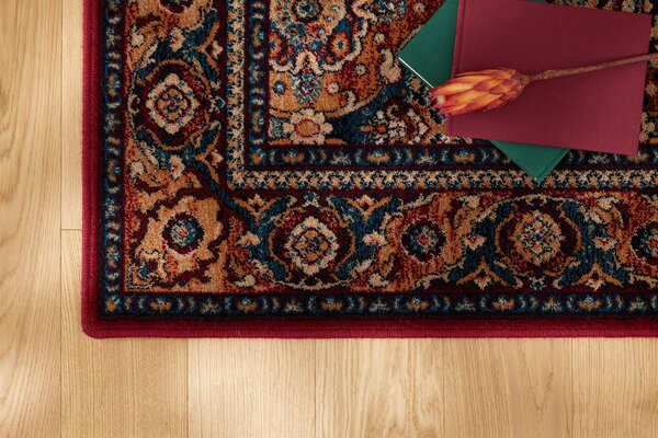 Běhoun vlněný Agnella Isfahan Forenza Bordó Šíře: 80 cm