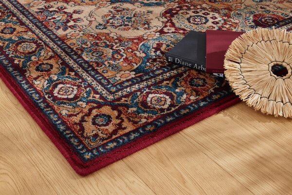 Běhoun vlněný Agnella Isfahan Forenza Bordó Šíře: 80 cm