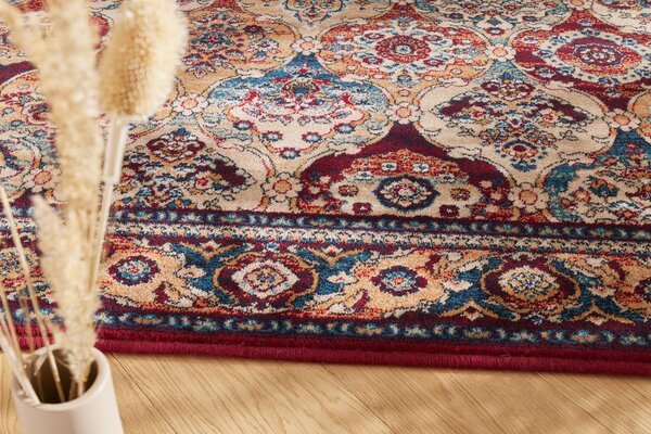 Běhoun vlněný Agnella Isfahan Forenza Bordó Šíře: 80 cm
