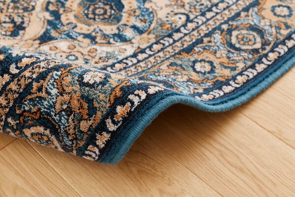 Běhoun vlněný Agnella Isfahan Forenza Szmaragd zelený Šíře: 80 cm