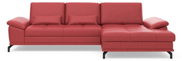 ROHOVÁ SEDAČKA, kůže, červená Sit & More - Sedací soupravy, Online Only