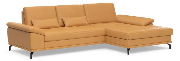 ROHOVÁ SEDAČKA, kůže, curry žlutá Sit & More - Sedací soupravy, Online Only