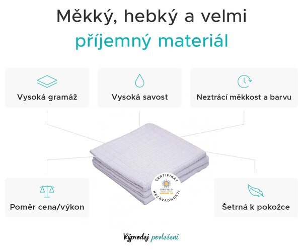 Osuška JERRY 70 x 140 cm bílá, 100% bavlna