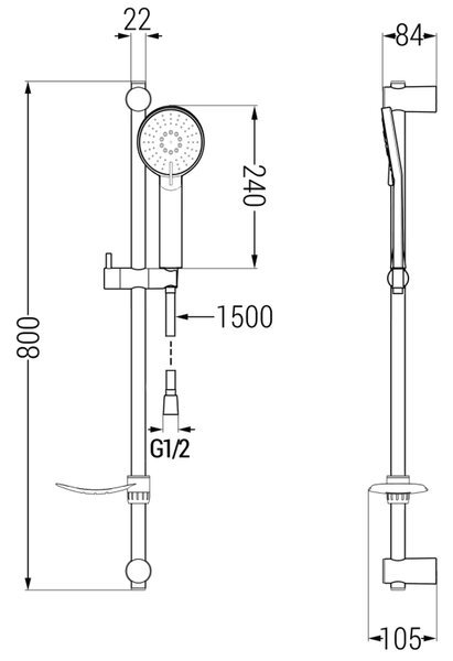 Mexen Axel DF40 vana sada, chrom - 73803DF40-00