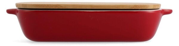 KitchenAid pekáč s dřevěným víkem - střední, královská červená