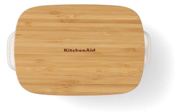 KitchenAid pekáč s dřevěným víkem - malý, pistáciová