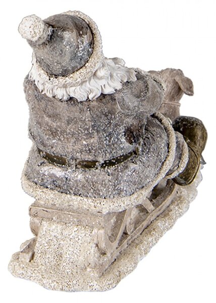 Dekorativní soška Santy na saních s pejskem – 24x8x16 cm
