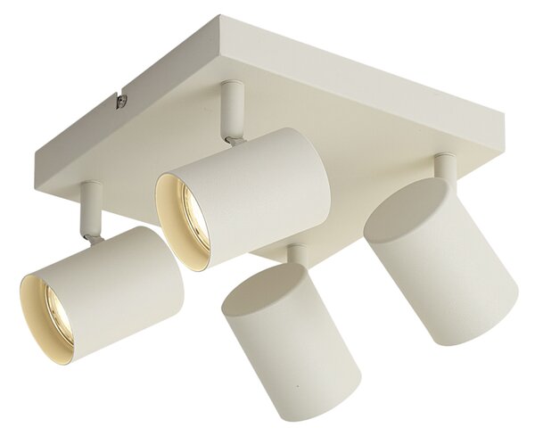 Moderní stropní bodové svítidlo béžové 4-světelné nastavitelné - Jeana