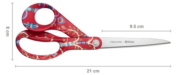 Fiskars Nůžky Taika 21cm, červené