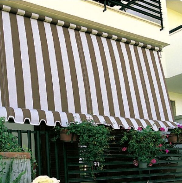 Markýza balkonová UNION-B do 5000*700mm ŠÍŘKA: 100-150cm, vyklopení v cm: roleta na pergolu, montáž: do stropu