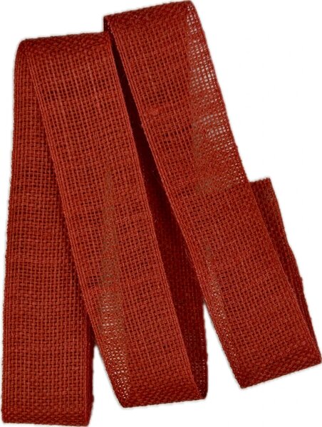 Stuha lněná Nature Basic – Classic Red červená 25mm x 2m (11,-Kč/m)