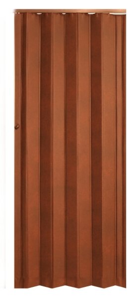 PETROMILA Koženkové shrnovací dveře třešeň 83x200cm TYP: prosklené