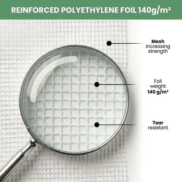 Mini zahradní skleník s poličkami 143x73x195 cm LUMPAN - bílý