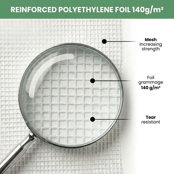 Zahradní foliovník s rolovacími bočnicemi 200x300x200 cm LUMPAN - bílý