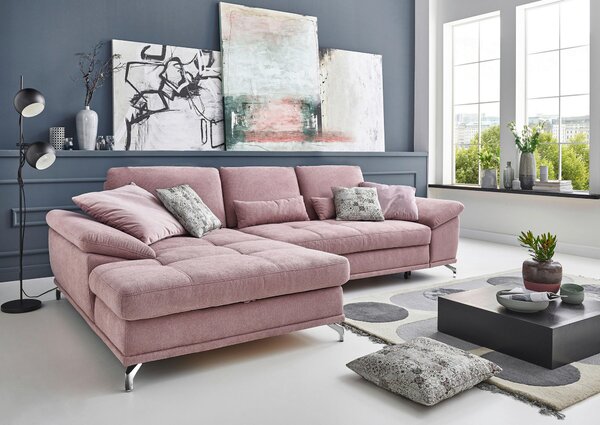 ROHOVÁ SEDAČKA, textil, šeříková Sit & More - Sedací soupravy, Online Only