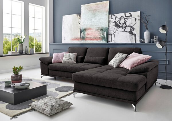 ROHOVÁ SEDAČKA, textil, černá Sit & More - Sedací soupravy, Online Only