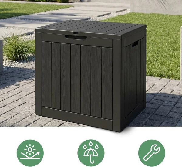 Úložný zahradní voděodolný box TOXORA - černý