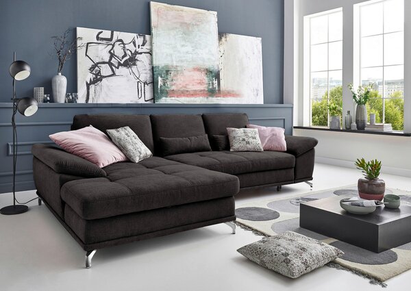 ROHOVÁ SEDAČKA, textil, černá Sit & More - Sedací soupravy, Online Only