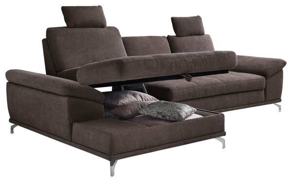 ROHOVÁ SEDAČKA, textil, tmavě hnědá Sit & More - Sedací soupravy, Online Only