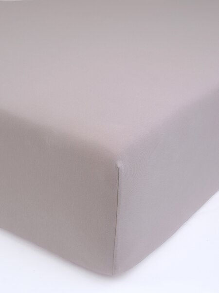MK Lůžkoviny Jersey prostěradlo do postýlky s elastanem Deluxe 60 × 120 cm – cappuccino