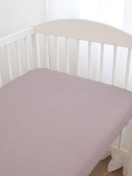 MK Lůžkoviny Jersey prostěradlo do postýlky s elastanem Deluxe 60 × 120 cm – cappuccino
