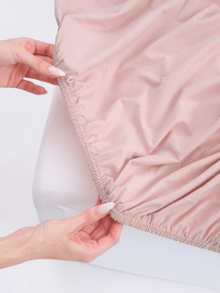 MK Lůžkoviny Jersey prostěradlo do postýlky s elastanem Deluxe 60 × 120 cm - starorůžová