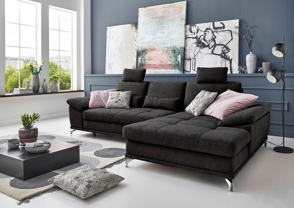 ROHOVÁ SEDAČKA, textil, černá Sit & More - Sedací soupravy, Online Only