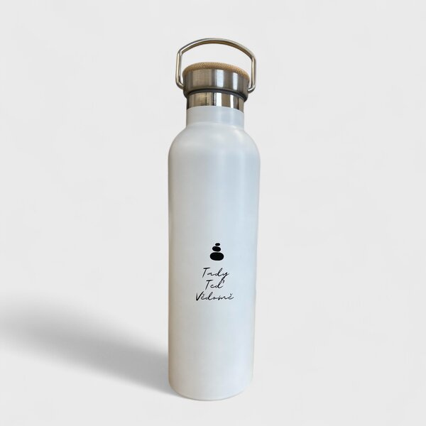 Nerezová termoska a lahev 750ml Tady, Teď, Vědomě!