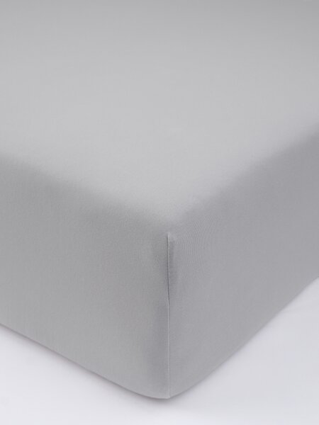 MK Lůžkoviny Jersey prostěradlo do postýlky s elastanem Deluxe 60 × 120 cm – světle šedé