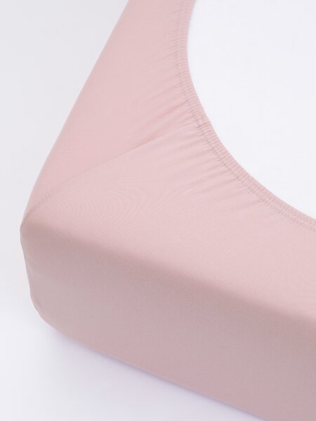 MK Lůžkoviny Jersey prostěradlo do postýlky s elastanem Deluxe 60 × 120 cm - starorůžová