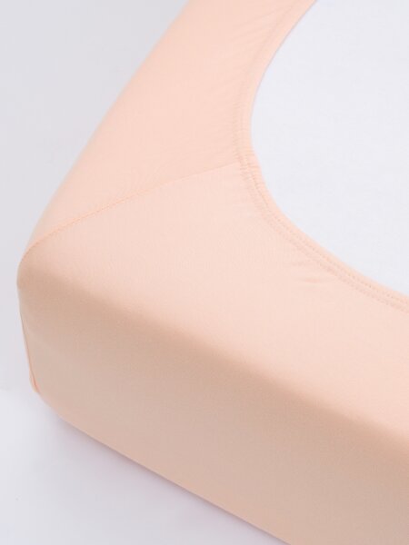 MK Lůžkoviny Jersey prostěradlo s elastanem Deluxe 120 × 200 cm - lososové