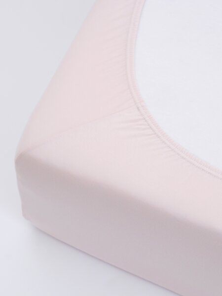 MK Lůžkoviny Jersey prostěradlo s elastanem Deluxe 120 × 200 cm - pudrové