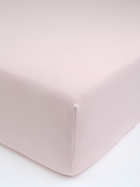 MK Lůžkoviny Jersey prostěradlo s elastanem Deluxe 120 × 200 cm - pudrové