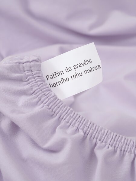 MK Lůžkoviny Jersey prostěradlo s elastanem Deluxe 120 × 200 cm - lila