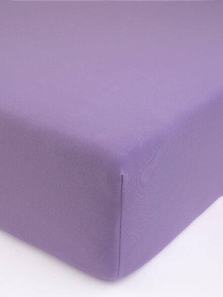 MK Lůžkoviny Jersey prostěradlo s elastanem Deluxe 120 × 200 cm - levandulové
