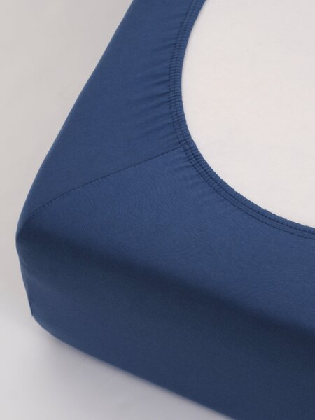 MK Lůžkoviny Jersey prostěradlo s elastanem Deluxe 120 × 200 cm - tmavě modré