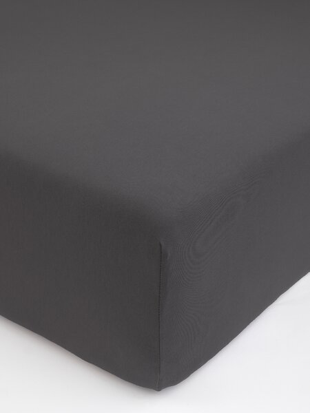 MK Lůžkoviny Jersey prostěradlo s elastanem Deluxe 120 × 200 cm - tmavě šedé