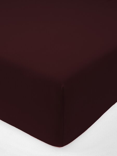 MK Lůžkoviny Jersey prostěradlo s elastanem Deluxe 120 × 200 cm - vínově červené
