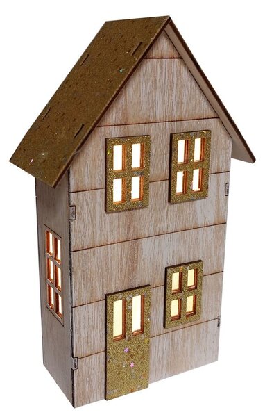 Dřevěný domek svítící LED 2009345