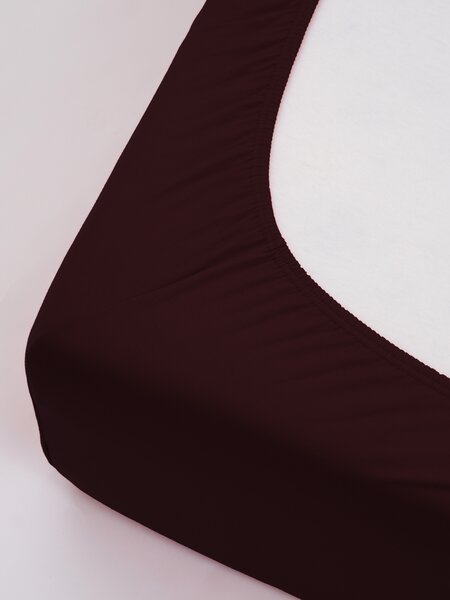 MK Lůžkoviny Jersey prostěradlo s elastanem Deluxe 120 × 200 cm - vínově červené