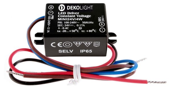 Deko-Light LED-napájení MINI, CV, 24V/4W konstantní napětí 0-170 mA IP65 24V DC 4,00 W 872128