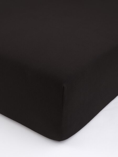 MK Lůžkoviny Jersey prostěradlo s elastanem Deluxe 90 × 200 cm – tmavě hnědé