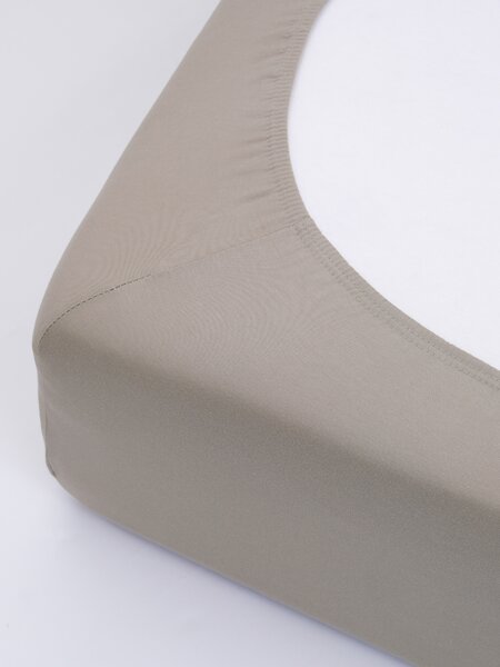 MK Lůžkoviny Jersey prostěradlo s elastanem Deluxe 120 × 200 cm - šedohnědé